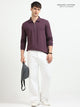 Wine Men’s Organic Cotton Stretch Zip Polo