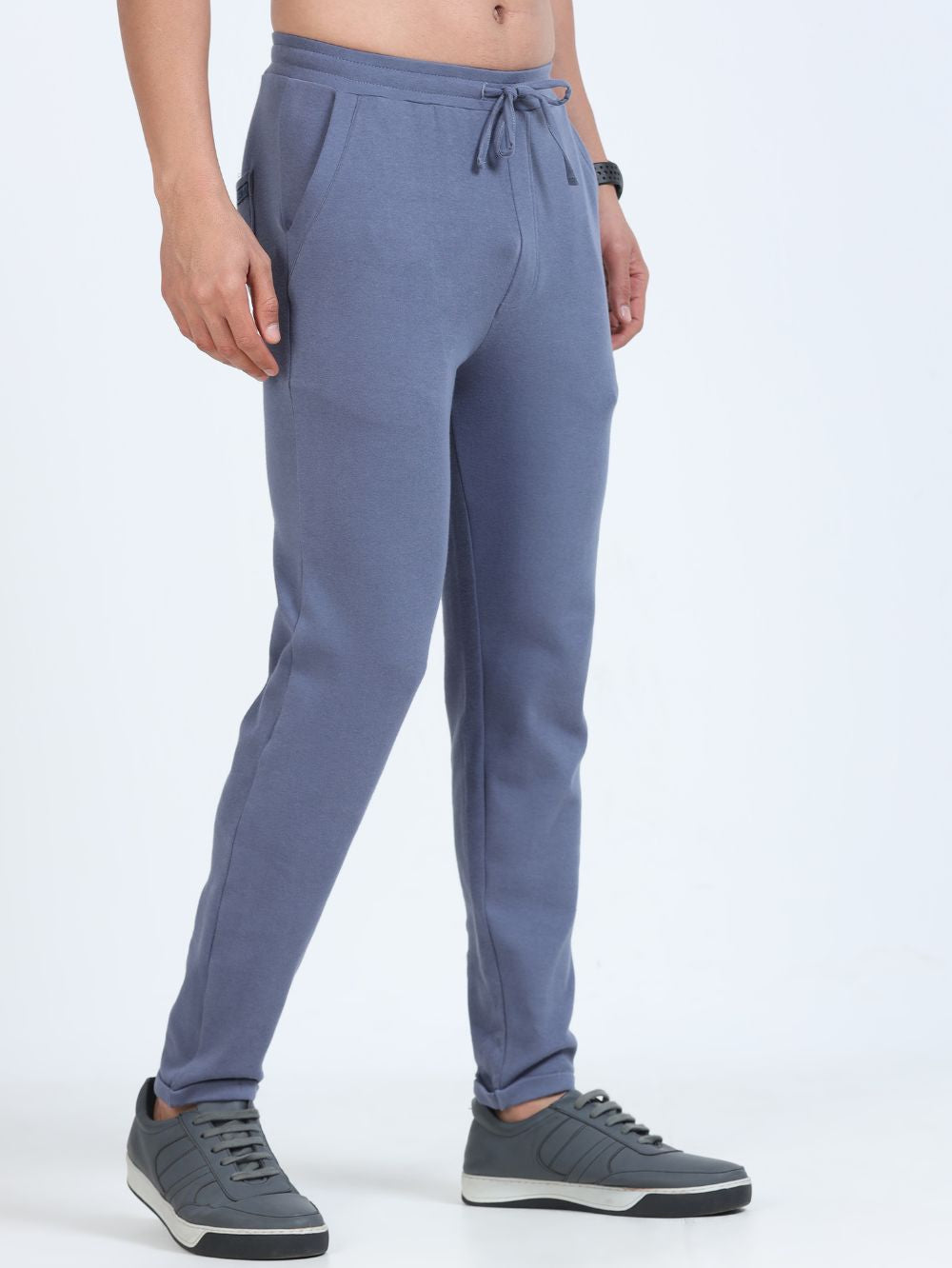 Blueish Grey Mens Organic Cotton Comfort Track Pant
