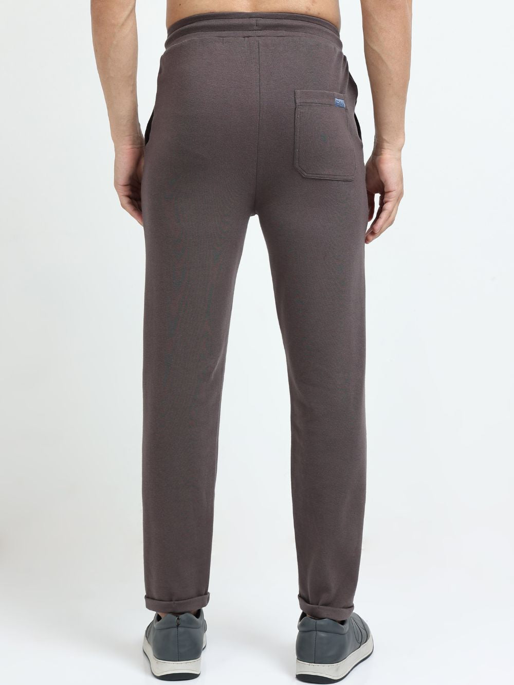 Dark Grey Mens Organic Cotton Tapered Track Pant