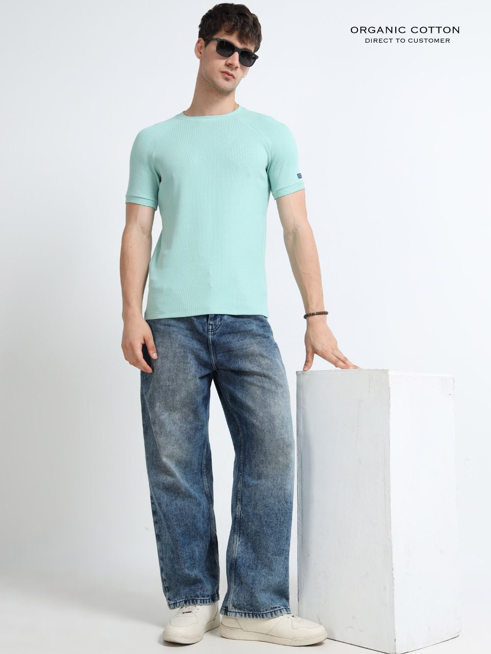 Mens Ragalan Half Sleeve Organic Cotton T-Shirt