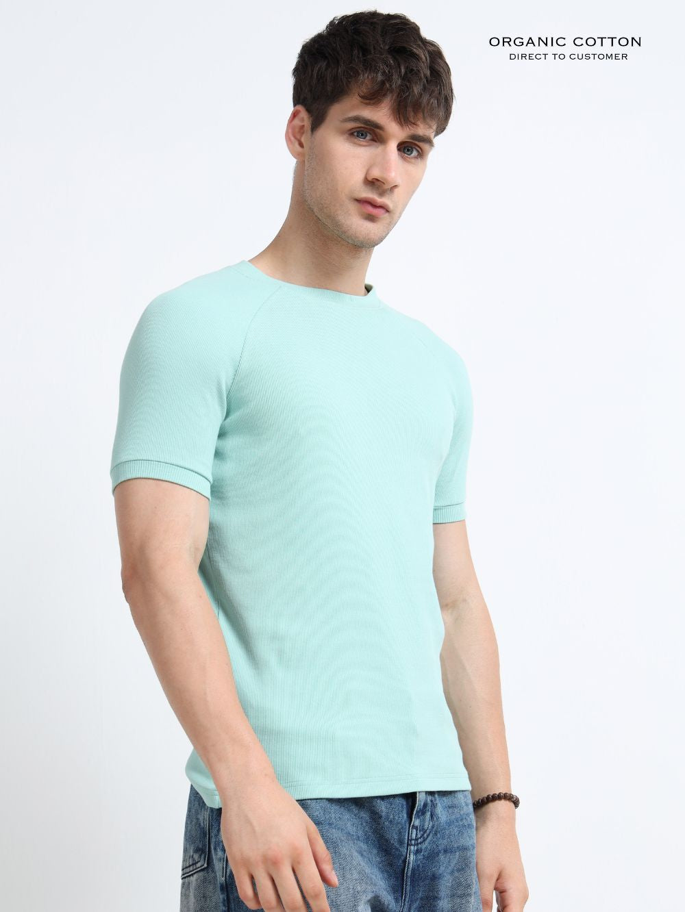 Mens Ragalan Half Sleeve Organic Cotton T-Shirt