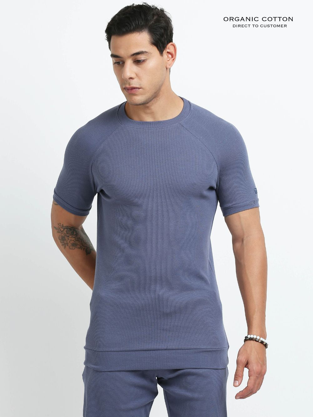 Mens Ragalan Half Sleeve Organic Cotton T-Shirt