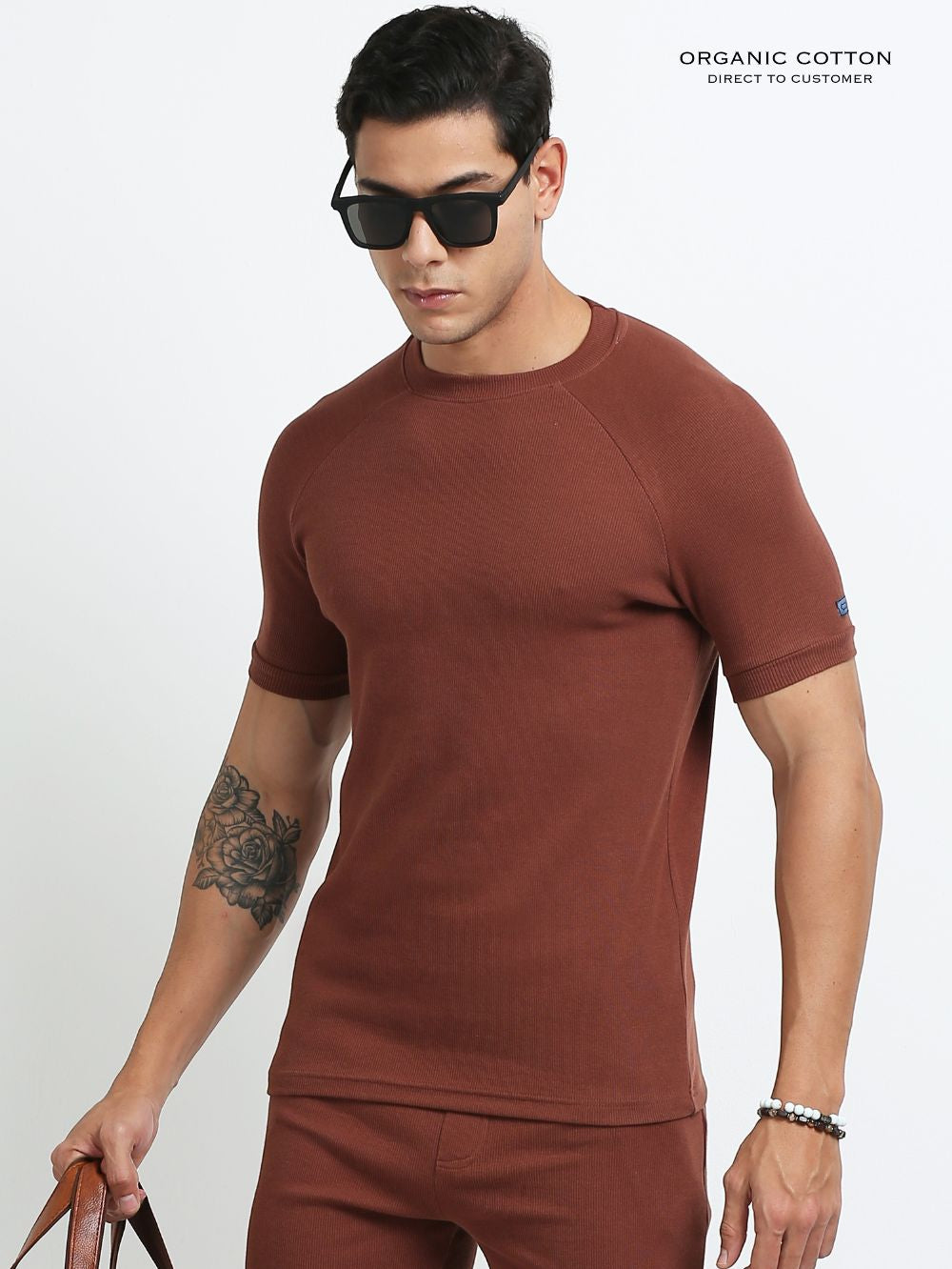 Mens Ragalan Half Sleeve Organic Cotton T-Shirt