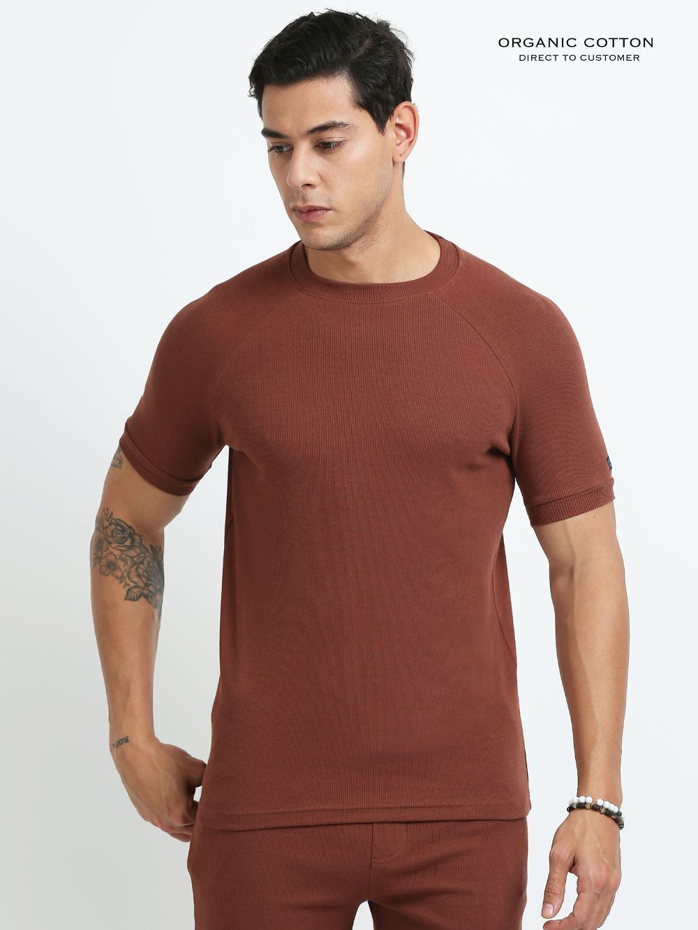 Mens Ragalan Half Sleeve Organic Cotton T-Shirt