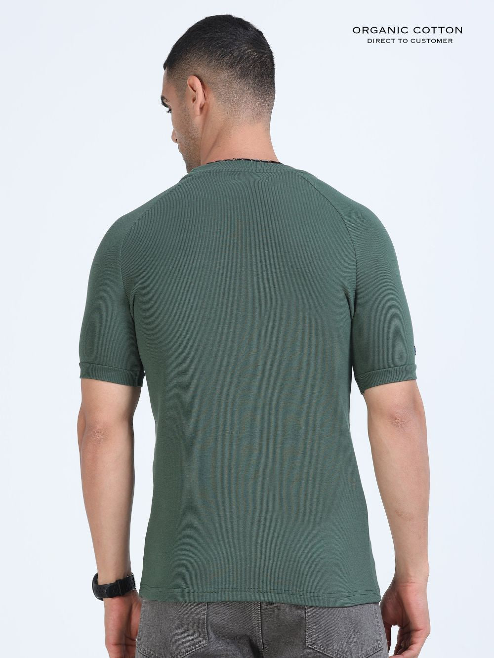 Mens Ragalan Half Sleeve Organic Cotton T-Shirt