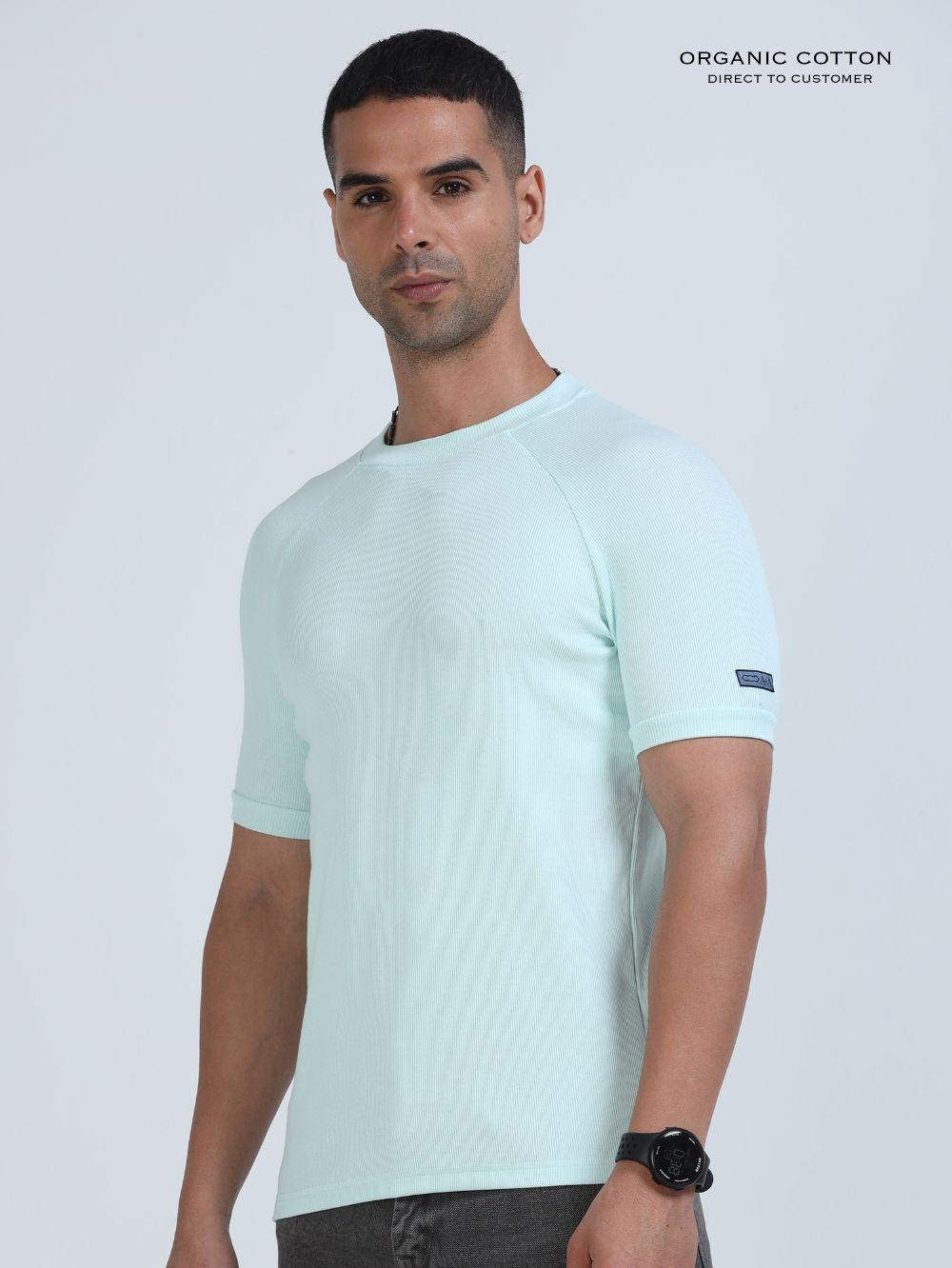 Mens Ragalan Half Sleeve Organic Cotton T-Shirt