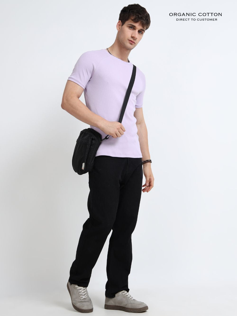 Mens Ragalan Half Sleeve Organic Cotton T-Shirt