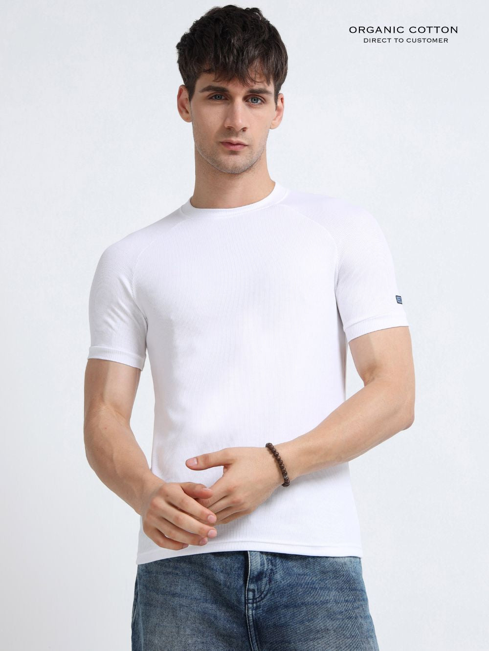 Mens Ragalan Half Sleeve Organic Cotton T-Shirt