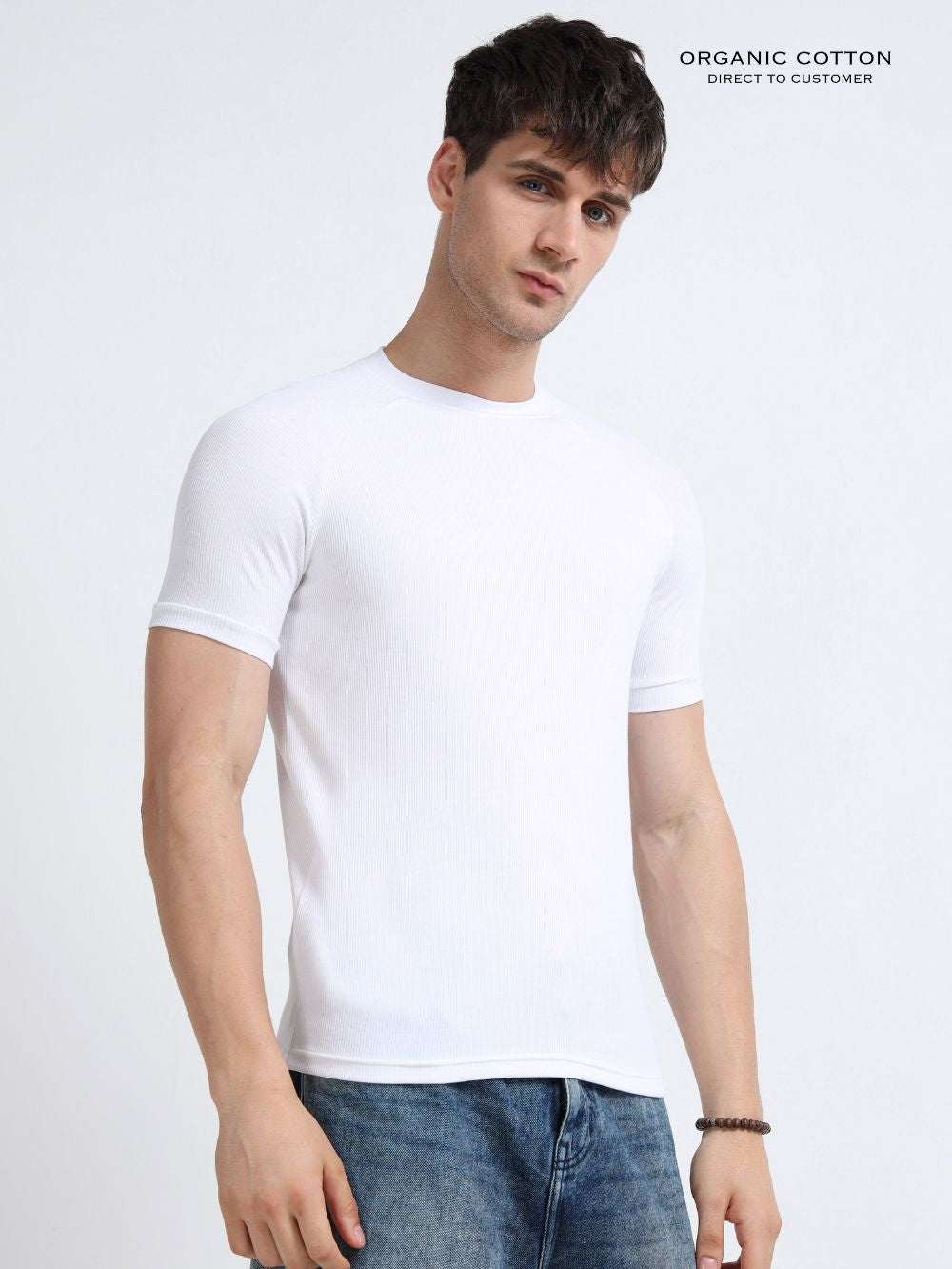 Mens Ragalan Half Sleeve Organic Cotton T-Shirt