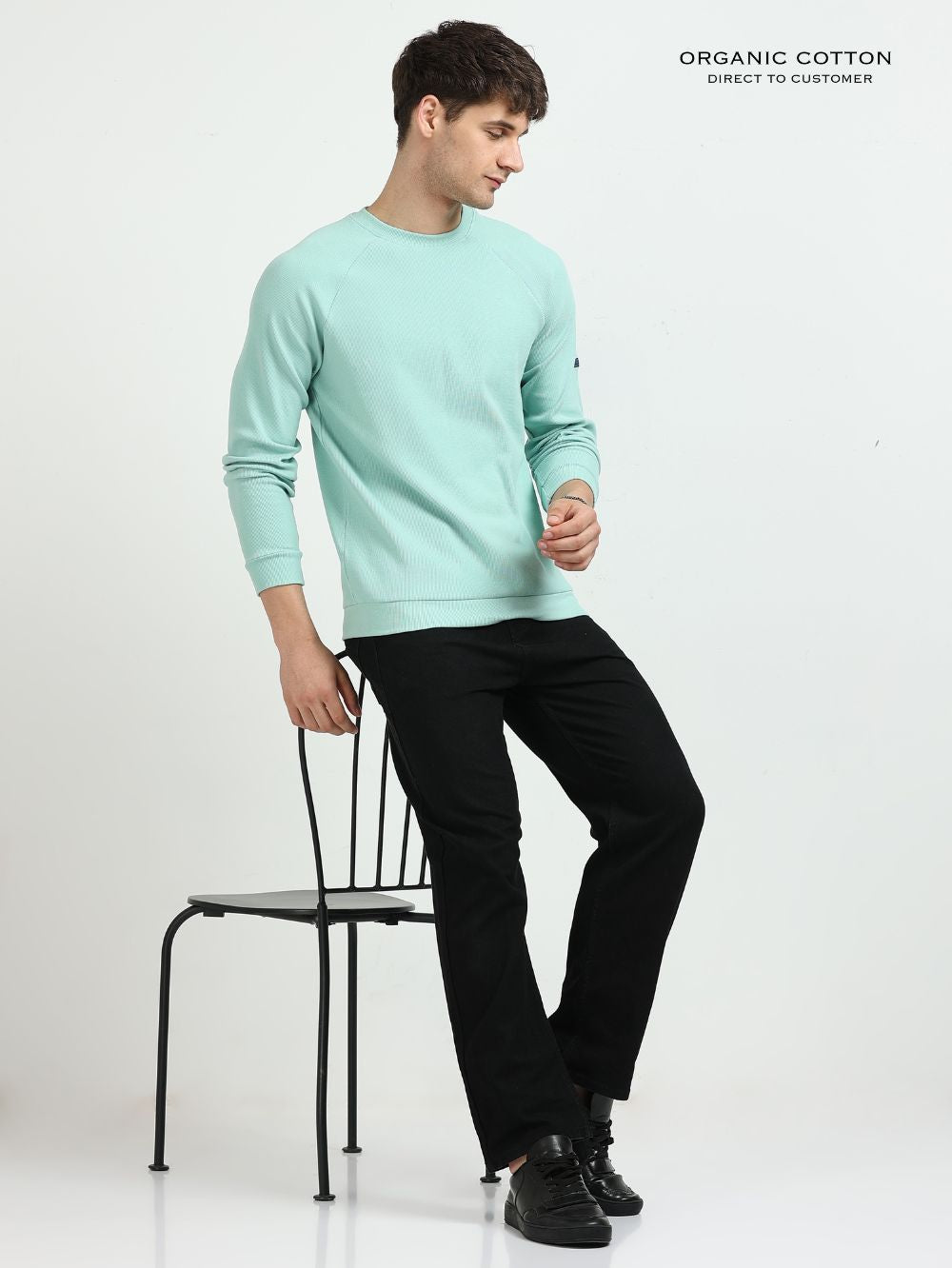 Mens Ragalan Full Sleeve Organic Cotton T-Shirt