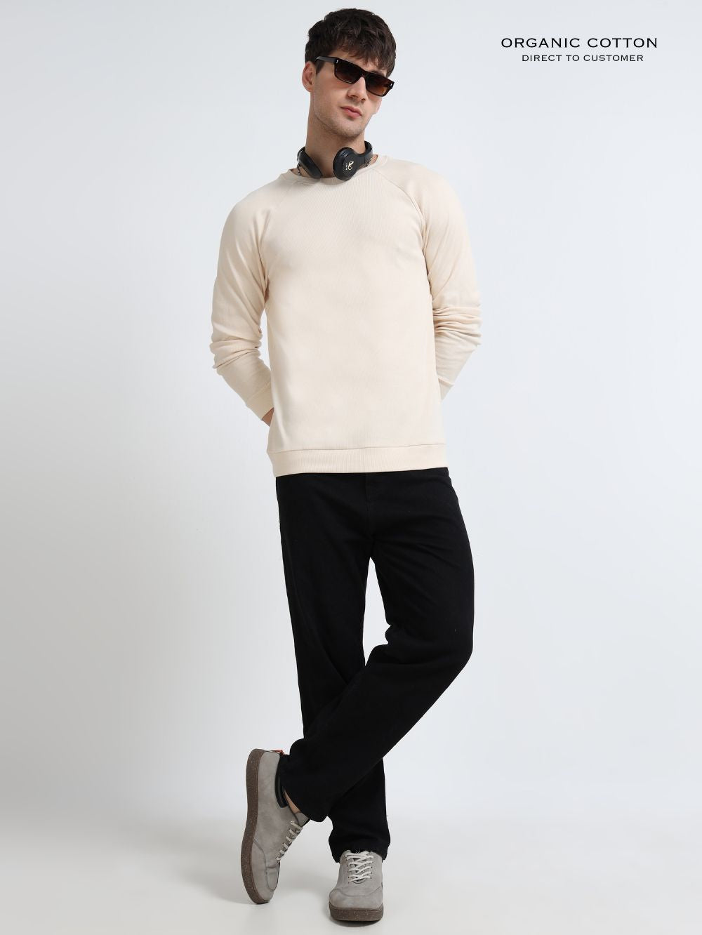Mens Ragalan Full Sleeve Organic Cotton T-Shirt