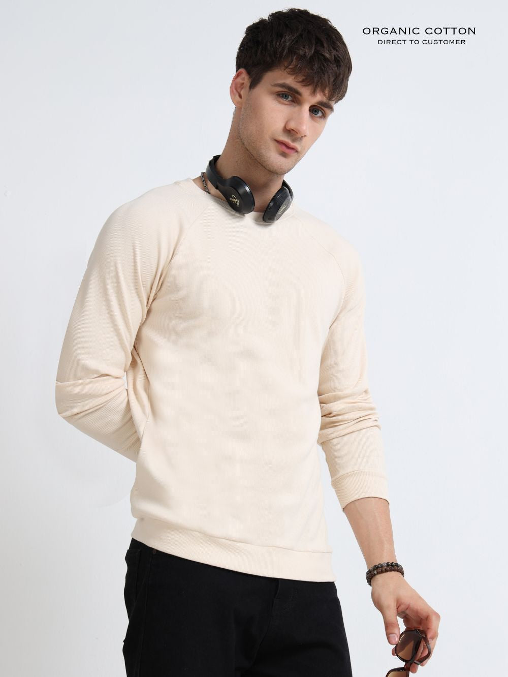 Mens Ragalan Full Sleeve Organic Cotton T-Shirt