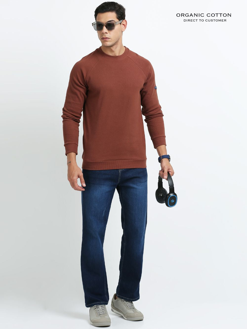 Mens Ragalan Full Sleeve Organic Cotton T-Shirt