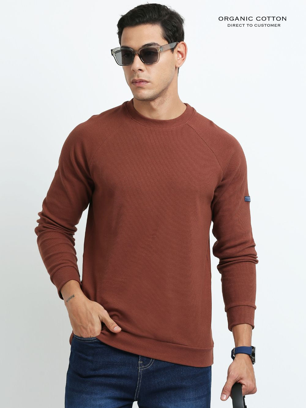 Mens Ragalan Full Sleeve Organic Cotton T-Shirt