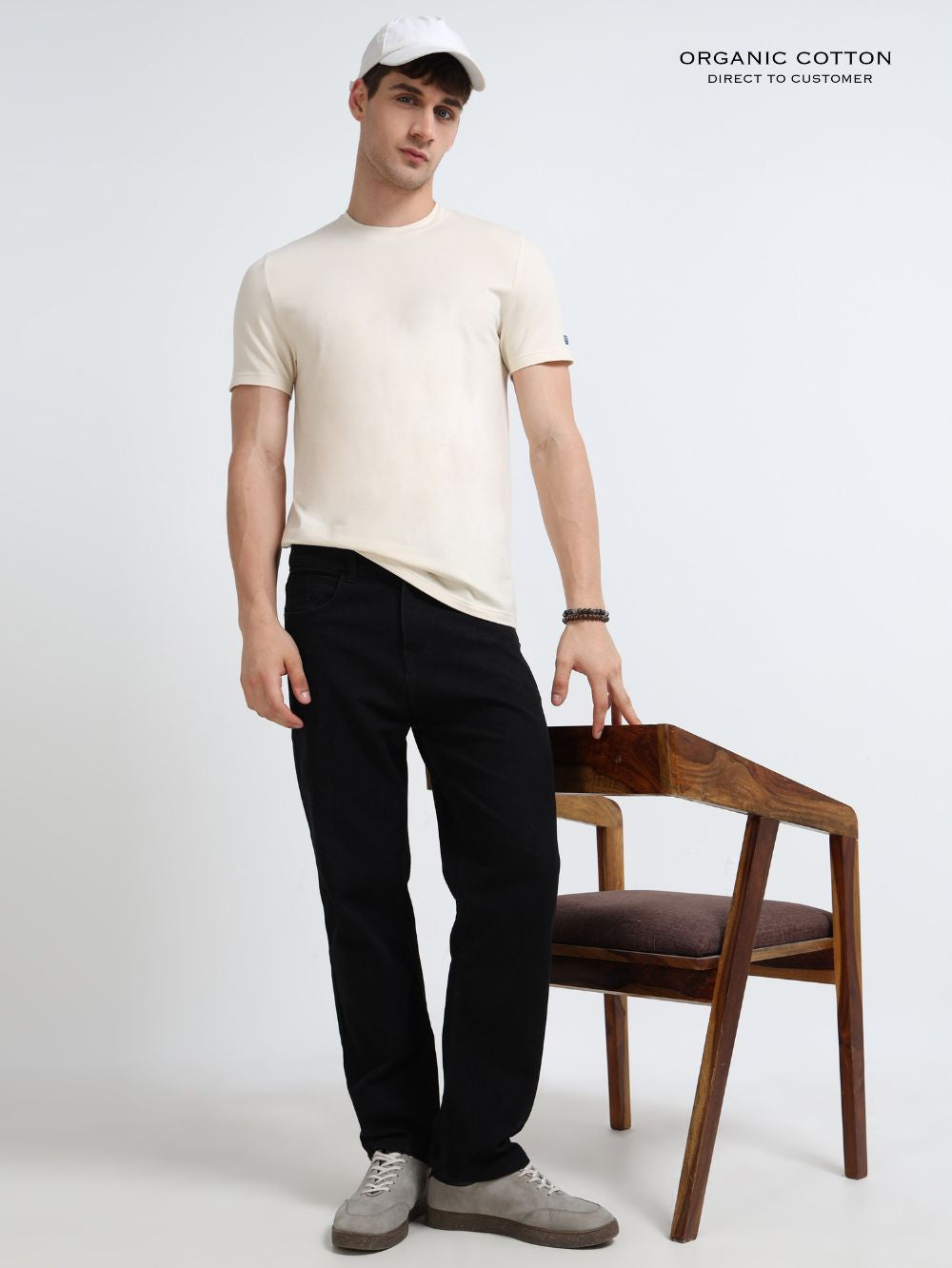Organic Cotton Round Neck T-Shirt for Men