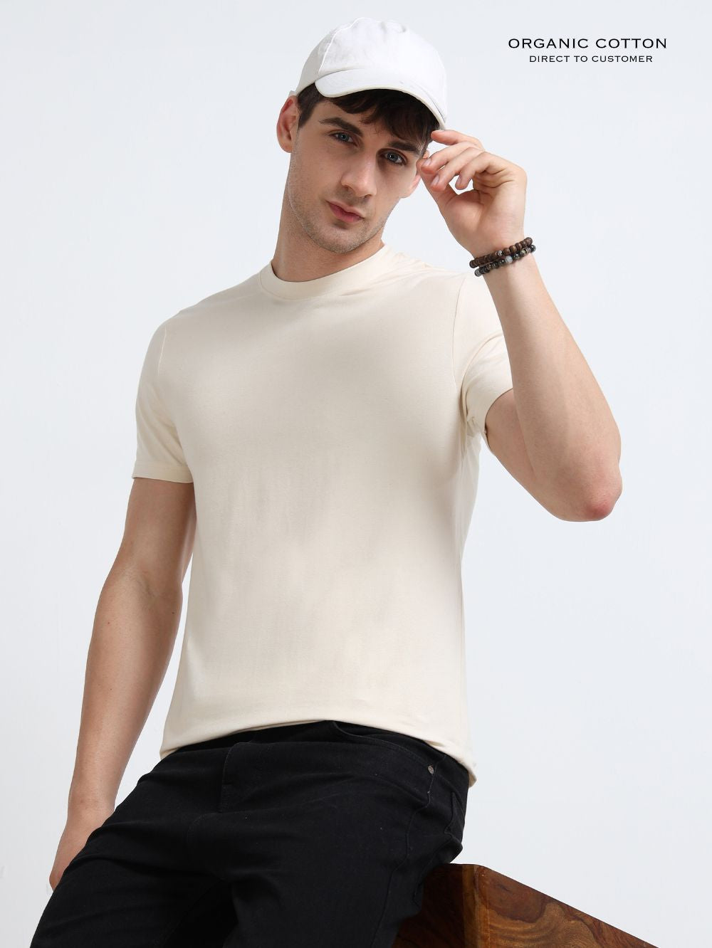 Organic Cotton Round Neck T-Shirt for Men