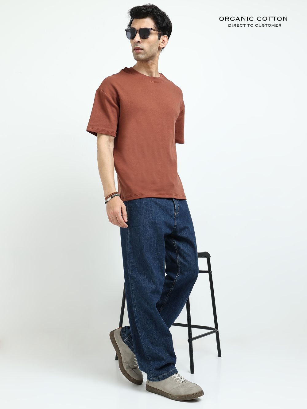 Clean Classic Organic Cotton Oversized Tee for Men's