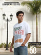 Urban Ethnic Organic Cotton Oversized Printed Tee for Men's – White