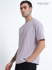 Gull Gray Organic Cotton Oversized Tee for Men