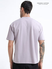 Gull Gray Organic Cotton Oversized Tee for Men