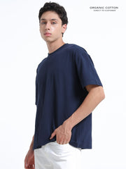 Navy Organic Cotton Oversized Tee for Men