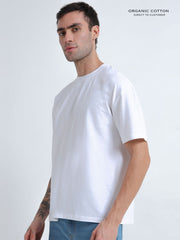 White  Organic Cotton Oversized Tee for Men