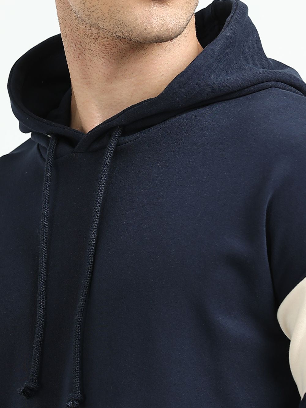 Navy Organic Cotton Casual Hoodie for Men