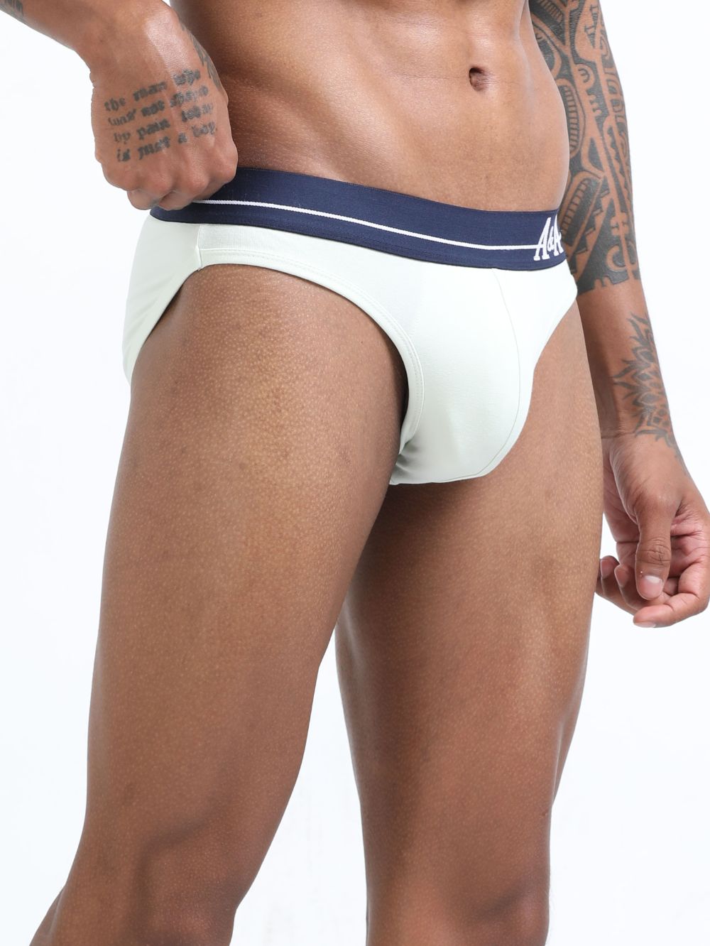 Canary Green and Aqua Organic Cotton Bikini Brief With Outer Elastic Waistband - Pack of 2