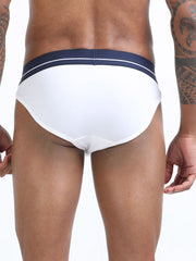 Black and Black Organic Cotton Bikini Brief With Outer Elastic Waistband - Pack of 2
