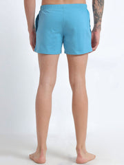 Delphinium Blue and White Organic Cotton Short Boxer for Mens - Pack of 2