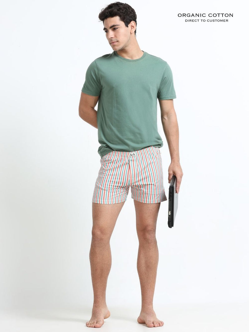 Mens Organic Cotton Printed Short Boxer - Pack of 2