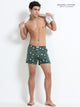 Green Organic Cotton Mens Printed Short Boxer With Abstract Geometry – Pack of 1