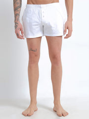 Delphinium Blue and White Organic Cotton Short Boxer for Mens - Pack of 2