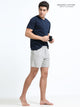 Grey Mens Organic Cotton Boxer Regular With Modern Lattice Circle Print - Pack Of 1