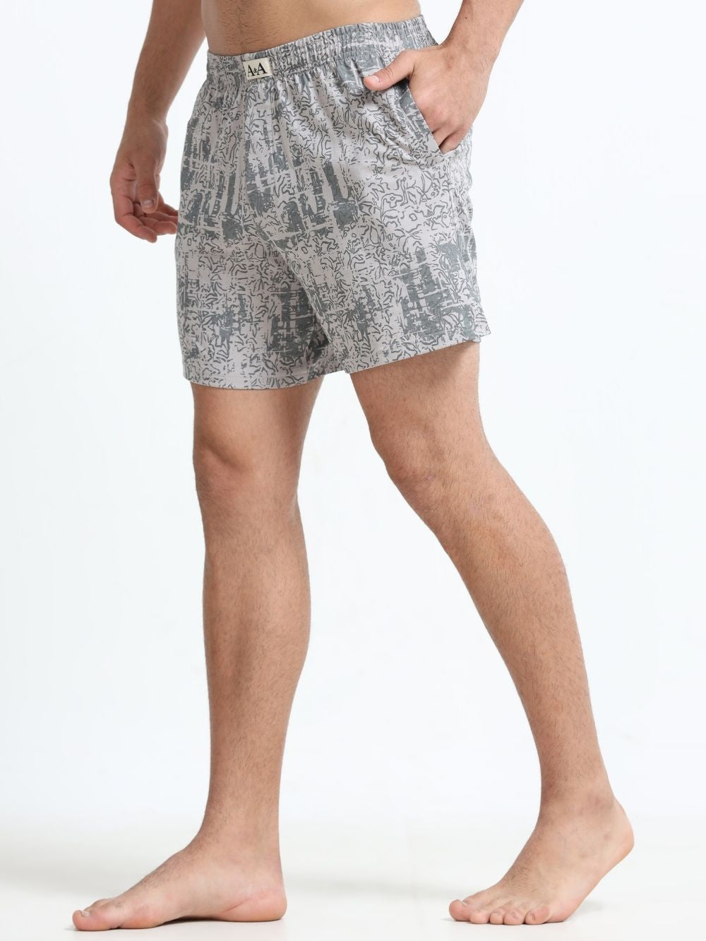 Mens Organic Cotton Regular Printed Boxers - Pack of 2
