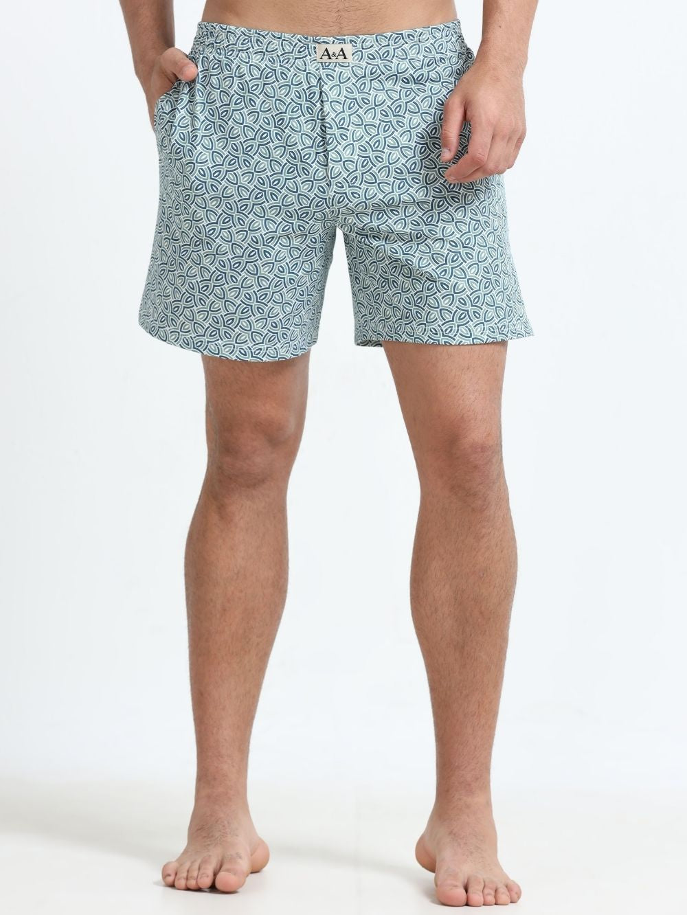 Mens Organic Cotton Regular Printed Boxers - Pack of 2