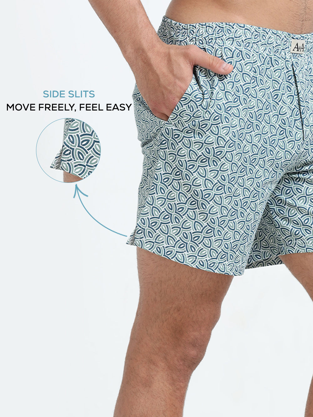 White Mens Organic Cotton With Modern Pattern Printed Boxer Regular - Pack Of 1