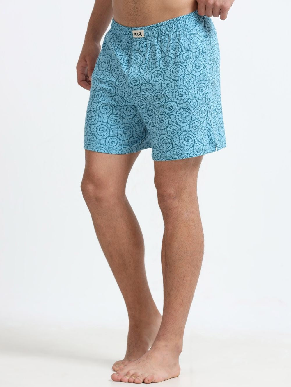 Mens Organic Cotton Regular Printed Boxers - Pack of 2