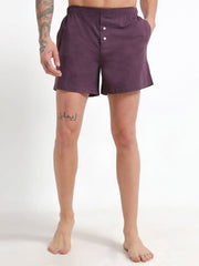 Wine and White Organic Cotton Regular Boxer for Mens - Pack of 2
