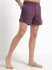 Wine and White Organic Cotton Regular Boxer for Mens - Pack of 2