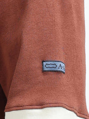 Brown A & A Mens Organic Cotton Zip-Neck Pullover