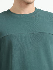 Green A & A Mens Organic Cotton Solid Crew Neck Pullover