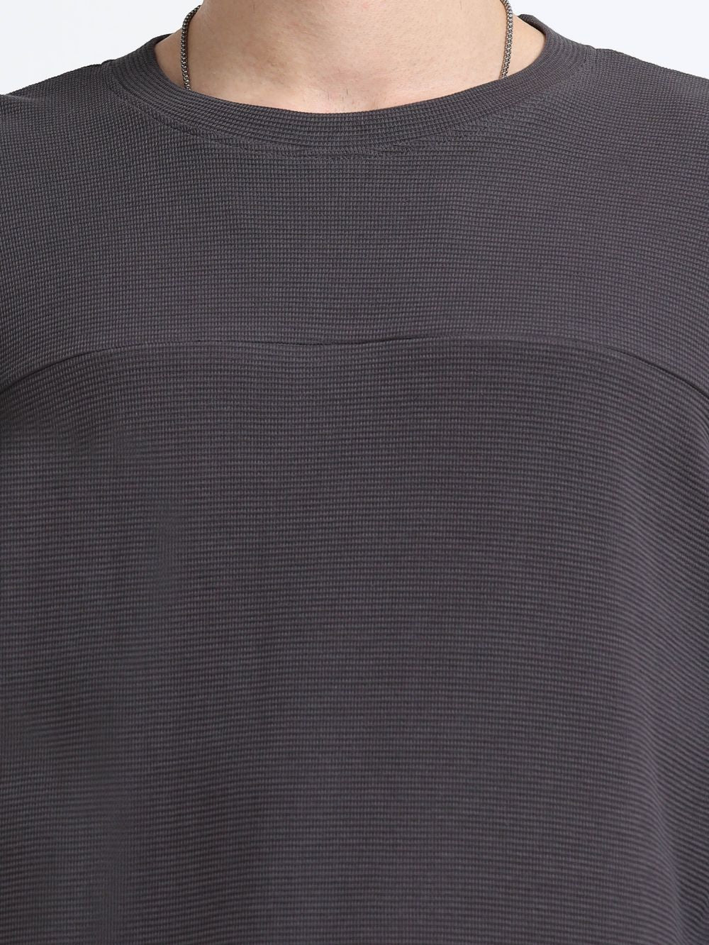 Organic Cotton Waffle Pullover for Mens