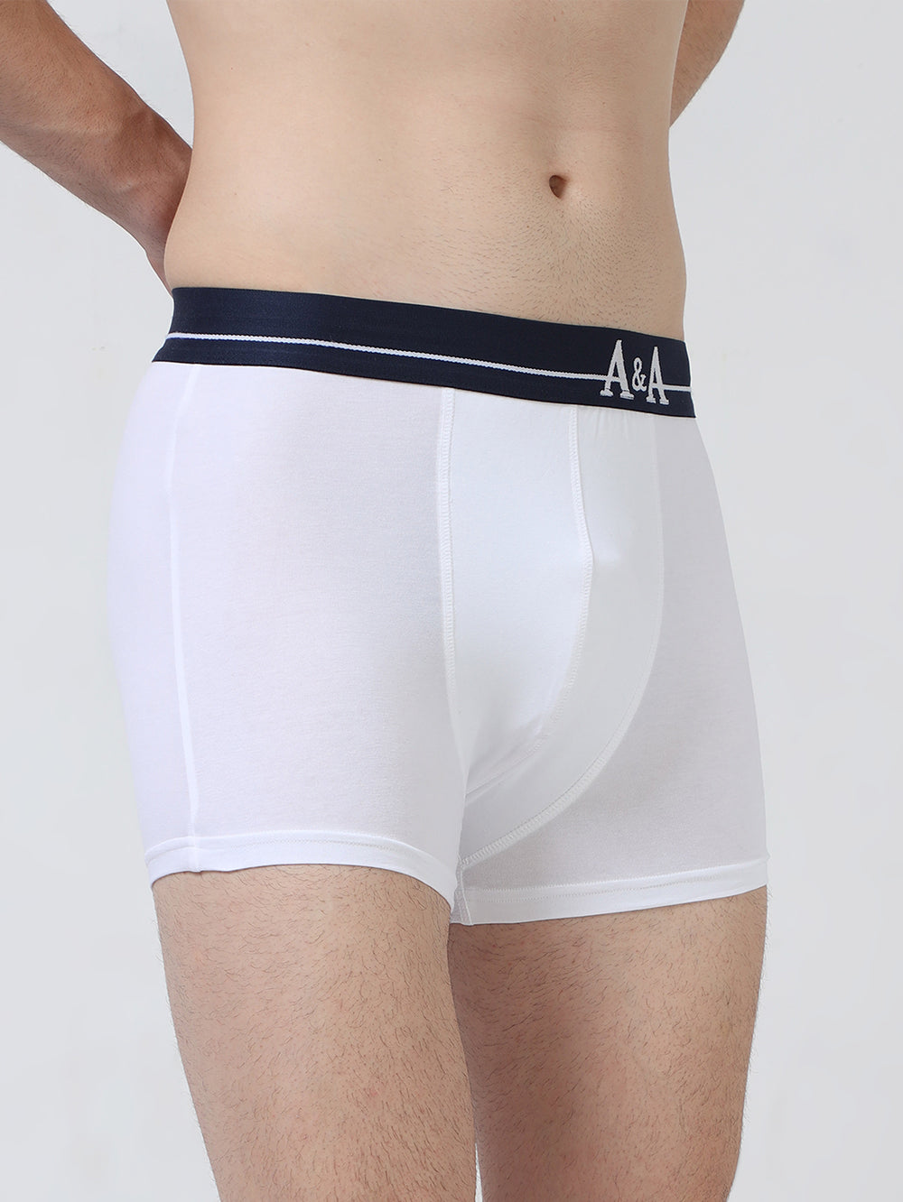 Mens Organic Super soft Cotton Elastane stretch Solid Trunk with Ultrasoft Waistband