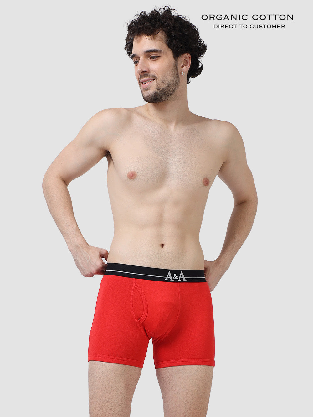 Mens Organic Super soft Cotton Elastane stretch RIB Trunk with Ultrasoft Waistband