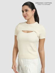 Organic Cotton Womens Crop Tee