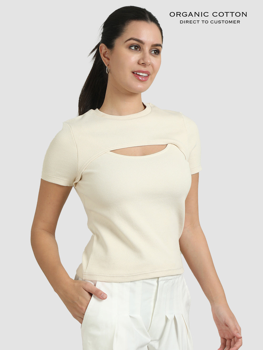 Organic Cotton Womens Crop Tee