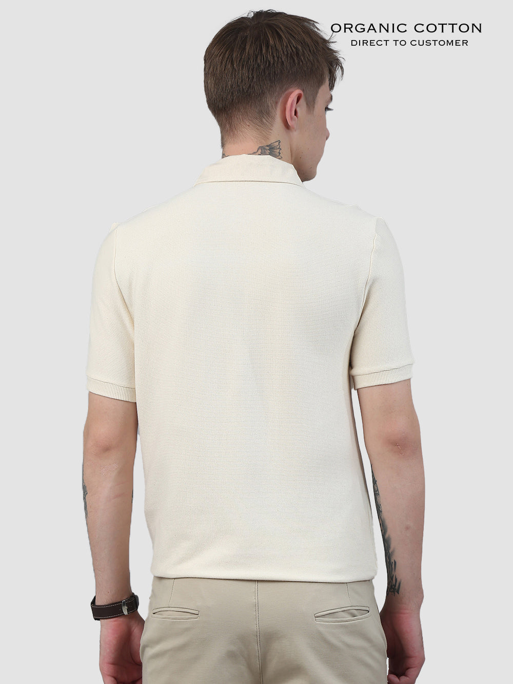 Organic Cotton Mens Ottoman Polo T-Shirt