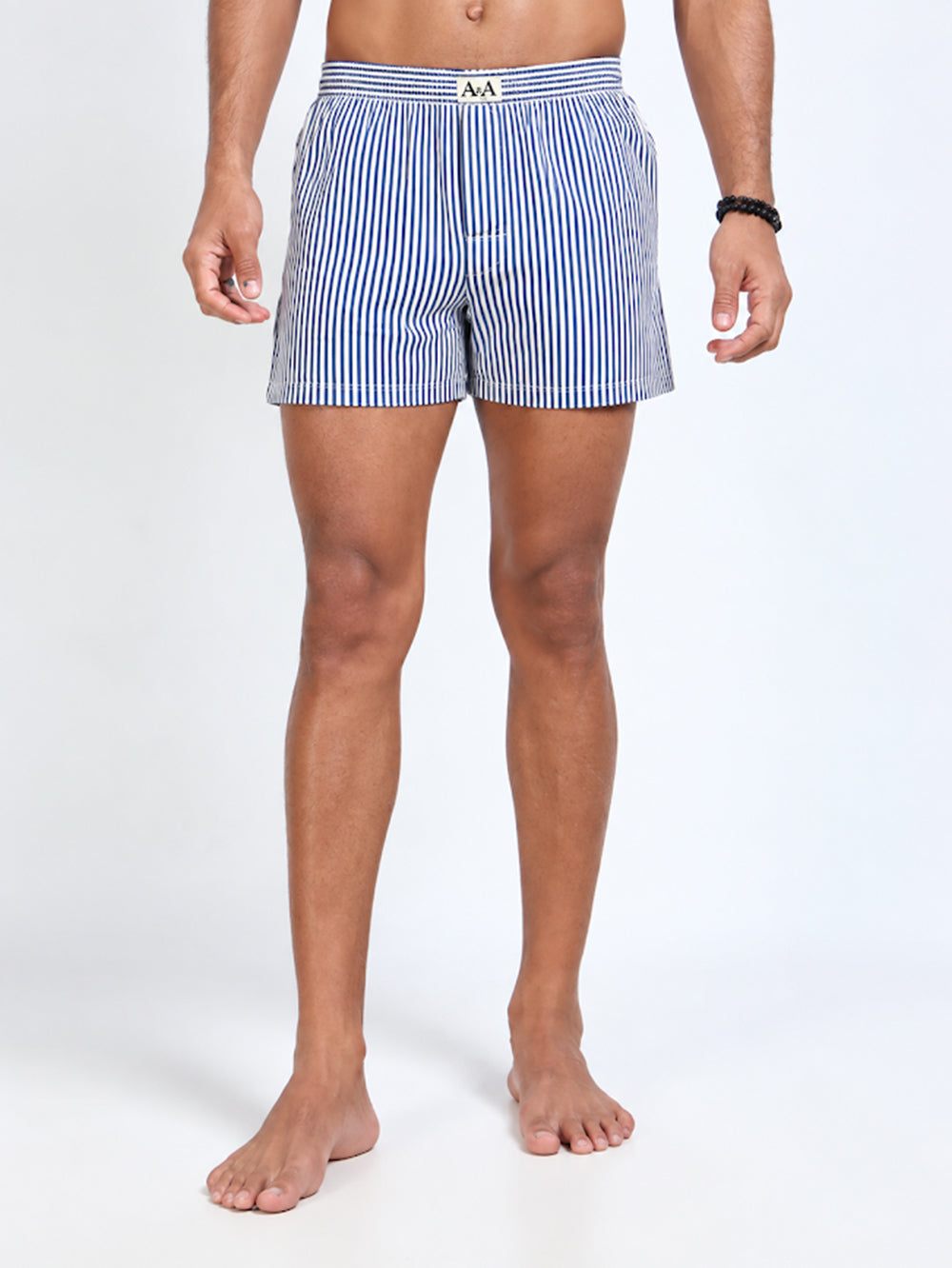 Organic Cotton Short Boxer for Mens - Pack of 3 (Delipinium Blue, Light Grey, P10-Blue)