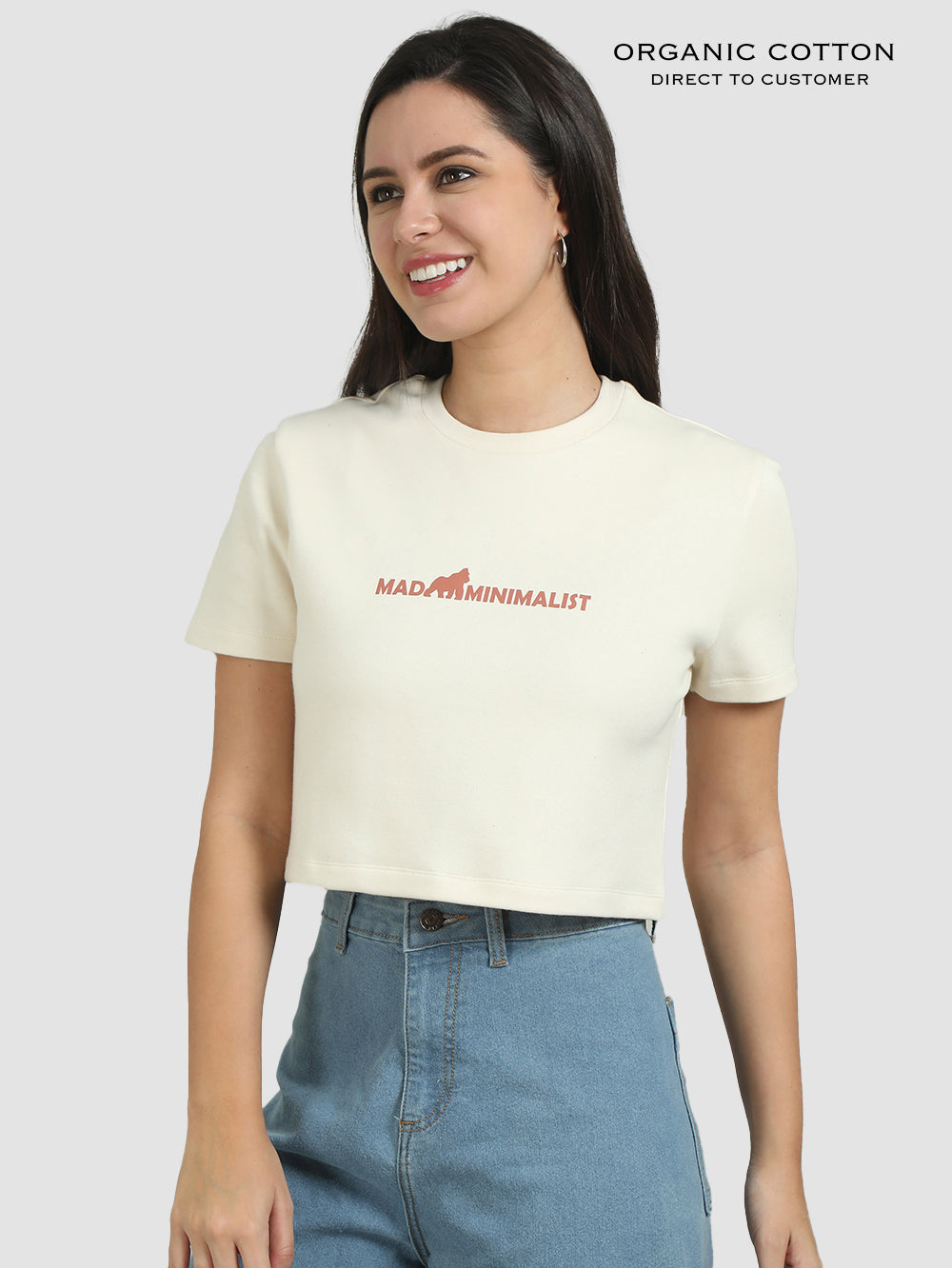 Organic Cotton Womens Crop Tee